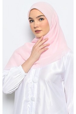 Hijab Segi 4 Voal Anabela Lasercut Baby Pink